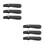 6Pièces Tire Lacets Noir PP Pliable Résistant 10