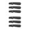 6Pièces Tire Lacets Noir PP Pliable Résistant 8