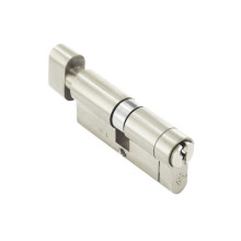 Smiths Locks - Snap Safe Thumbturn Cylinder Nickel - 40 x 40mm