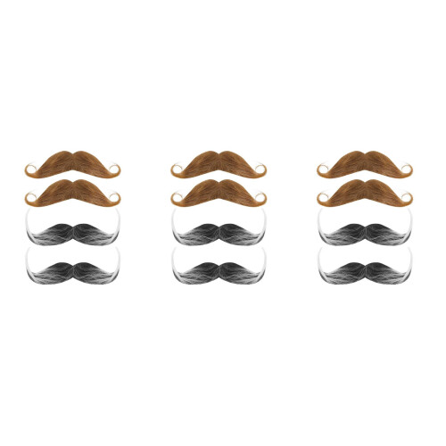12Pièces Moustaches Barbes Fausses En Décorations Halloween 2