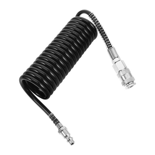 2Pcs Black PU Pneumatic Air Hose Couplings for Car Compressor System 2