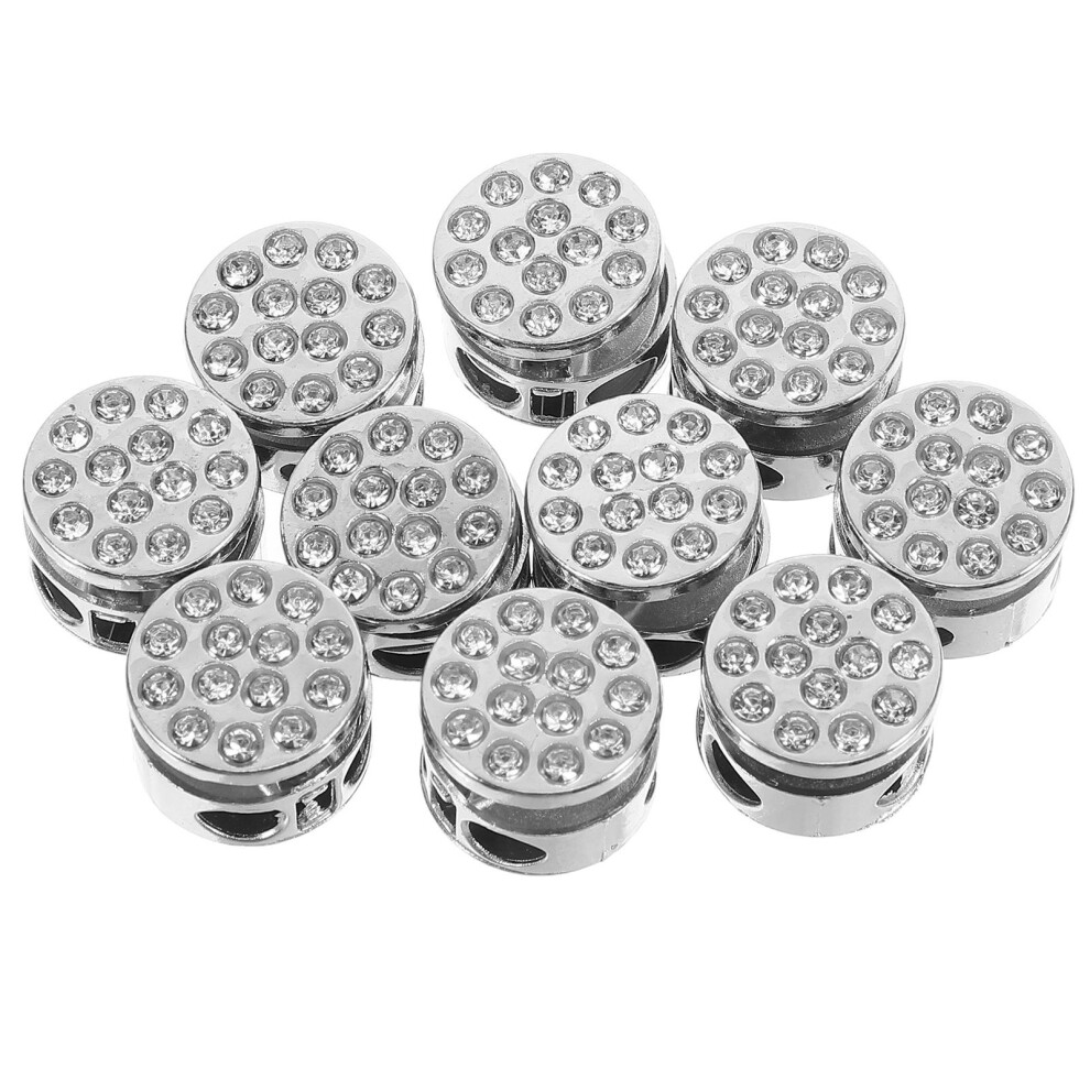 50Pcs Silver Metal Cord Locks For Drawstrings Durable Toggle Stoppers 3633982088116