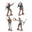 8Pièces Statues Cowboys Miniatures Colorées Pour Décor Table Western 3