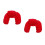2Pcs Lightweight Inflatable U-Shape Neck Pillow Red for Camping Travel 3