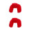 2Pcs Lightweight Inflatable U-Shape Neck Pillow Red for Camping Travel 8