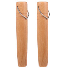 2Pcs Removable Wood Handle Grip Ergonomic Heat Resistant for Milk Pans