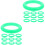 20Pcs Practical Green Plastic Fruit and Watermelon Display Ring Stands 5