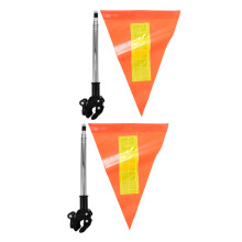 6Pcs Multi Golf Cart Flags with Reflective Telescopic Poles for Safety