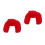 2Pcs Lightweight Inflatable U-Shape Neck Pillow Red for Camping Travel 6