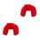 2Pcs Lightweight Inflatable U-Shape Neck Pillow Red for Camping Travel 5