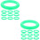 20Pcs Practical Green Plastic Fruit and Watermelon Display Ring Stands 8