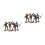 8Pièces Statues Cowboys Miniatures Colorées Pour Décor Table Western 8