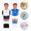 8Pcs Durable Resin Table Soccer Player Figurines Replacement Set 10