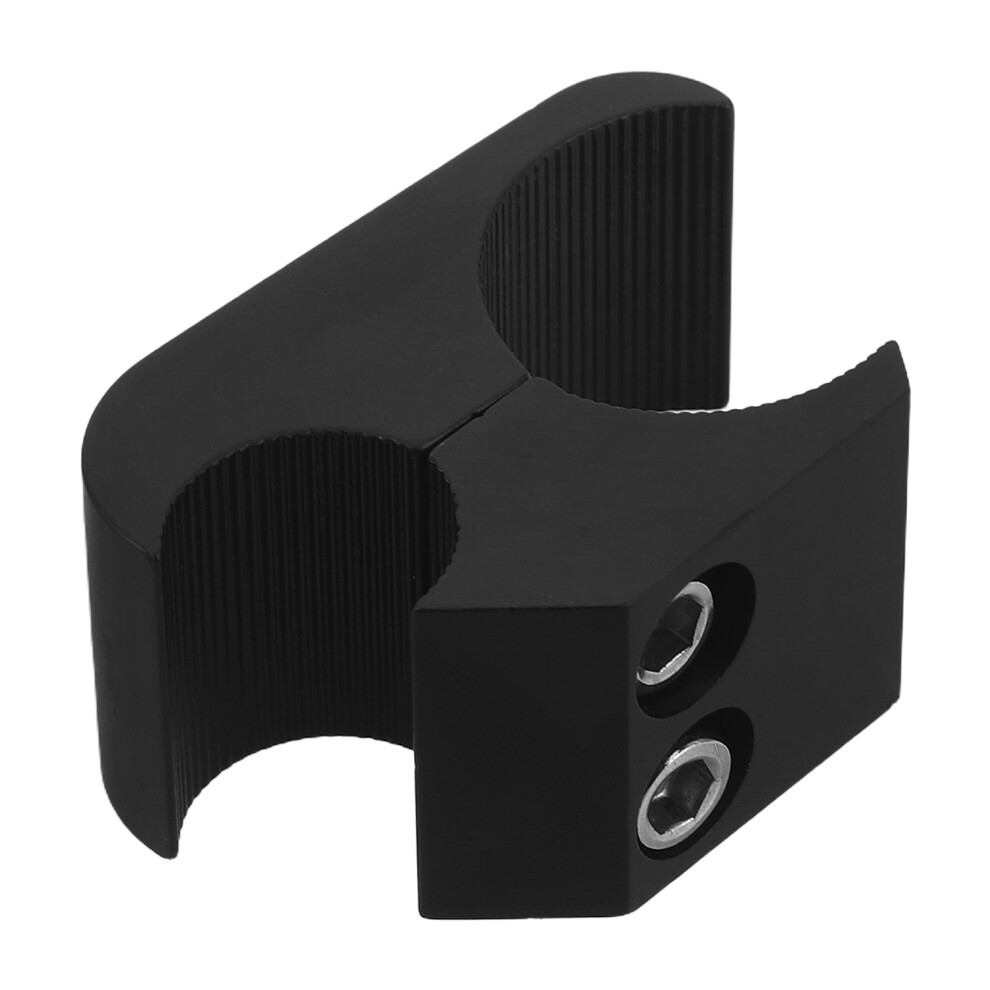 Solustre Black 4Pcs Aluminium Tube Clamp Brackets Lightweight Wheelchair Parts