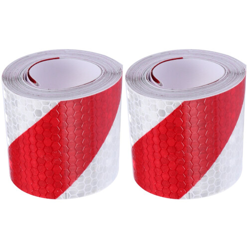 2Pcs Weatherproof Reflective Warning Tape Safety Sticker 2