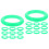 20Pcs Practical Green Plastic Fruit and Watermelon Display Ring Stands 6