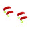 4Pcs Red Silicone Holders with Key Hole for Easy Shopping Use 5