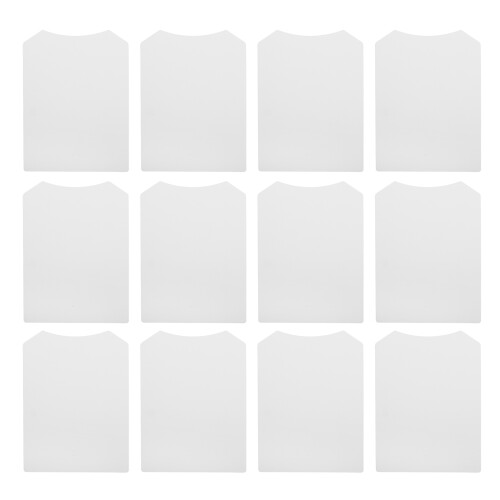 100Pcs White Cardboard T-Shirt Folding Inserts for Garment Packaging