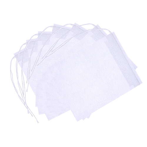 300Pcs Non-Woven Drawstring Tea Bags White for Loose Leaf Tea Use