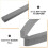 2Pcs Reusable Dark Grey Sponge Strip Home Insulation Window Protector 7