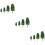 60Pcs Plastic Cement Green Model Trees for Landscape Scenes 6