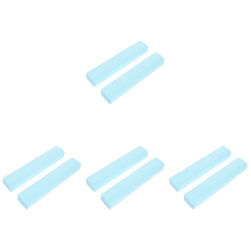 8Pcs Sky-Blue Plastic Paperweights for Desktop Decor and Study 2