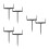 6Pcs Black Metal Downspout Mounting Brackets with Adjustable Design 8