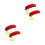 4Pcs Red Silicone Holders with Key Hole for Easy Shopping Use 4
