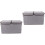 2Pcs Stackable Grey Storage Box with Handles Double Lids 4