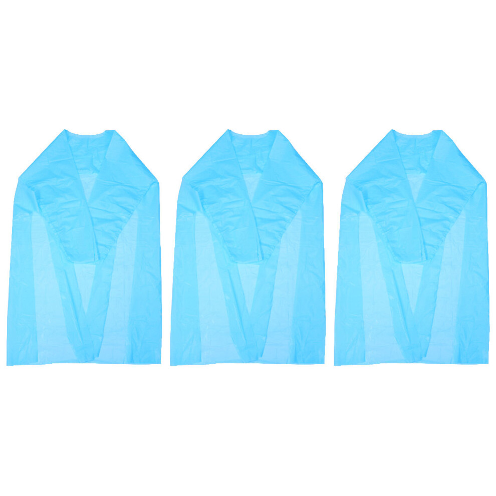 Happyyami Blue 6Pcs Cpe Barbershop Overcoat Adjustable Salon Cosmetic Cape