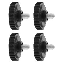 20Pcs Universal Black Rubber Levelers for Chair, Table, and Scale Feet