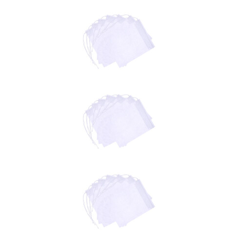300Pcs Non-Woven Drawstring Tea Bags White for Loose Leaf Tea Use 1