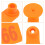 100Pcs Durable Orange Cow Ear Tags Flexible Tpu Animal Identification 6