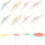 Raindrops Cocktail Picks Assorted Color 50pcs 3.9x3.5in 8