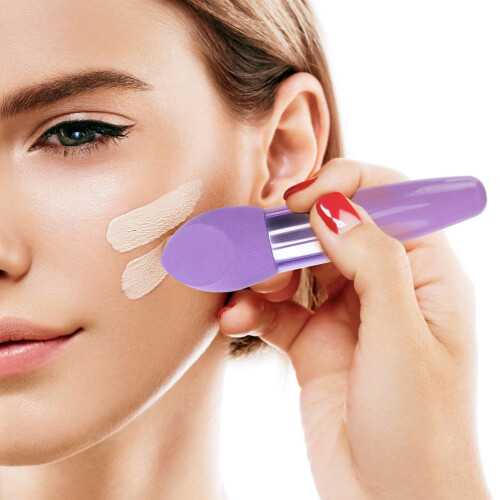12Pcs Compact Purple Makeup Sponge Applicators for Face Powder 2