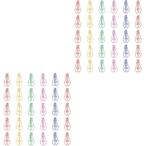 60Pcs Light Bulb Shape Paper Clips Colorful Note Clips for School Use 2