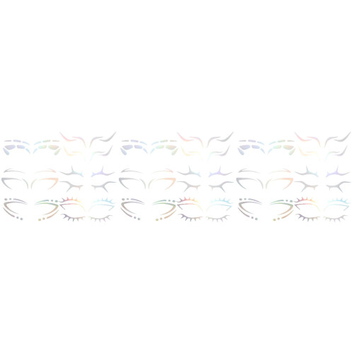 18Pcs Non-Permanent Face Tattoo Stickers Eye Shadow Eyebrow Decals 2