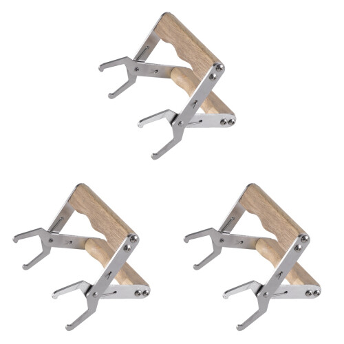 3Pcs Beekeeping Frame Holder Wood Handle Bee Hive Capture Tool 1