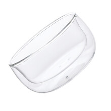 3Pcs Clear Glass Bowls Double Layer Insulated Salad and Dessert Bowls