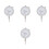 4Pcs Mechanical Dial Indicator Silver Stainless Steel Precision Gauge 4