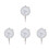 4Pcs Mechanical Dial Indicator Silver Stainless Steel Precision Gauge 3