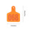 100Pcs Durable Orange Cow Ear Tags Flexible Tpu Animal Identification 3