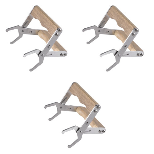 3Pcs Beekeeping Frame Holder Wood Handle Bee Hive Capture Tool 2