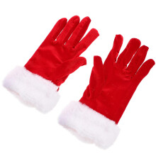 10Pairs Red Christmas Full Finger Warm Velvet Gloves for Women