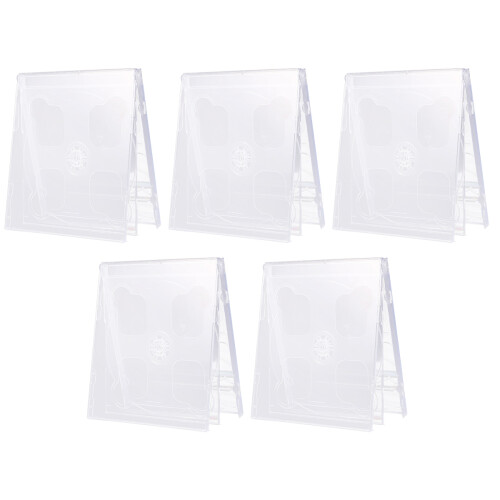 10Pcs Transparent Cd Media Storage Cases Dual Disc Plastic Holders 1