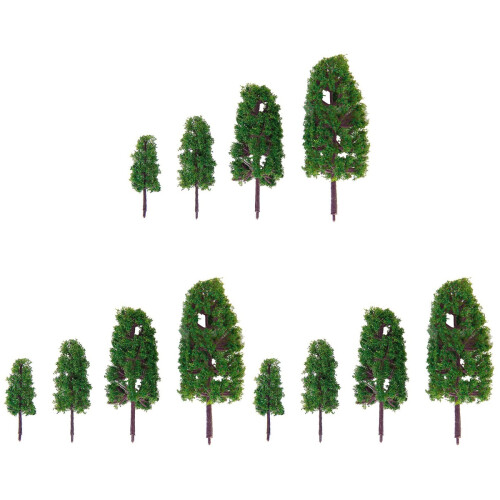 60Pcs Plastic Cement Green Model Trees for Landscape Scenes 1