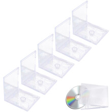 10Pcs Transparent Cd Media Storage Cases Dual Disc Plastic Holders