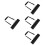 4Pcs Adjustable Strap Black PU Flute Carry Case for Storage 7