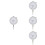 4Pcs Mechanical Dial Indicator Silver Stainless Steel Precision Gauge 6