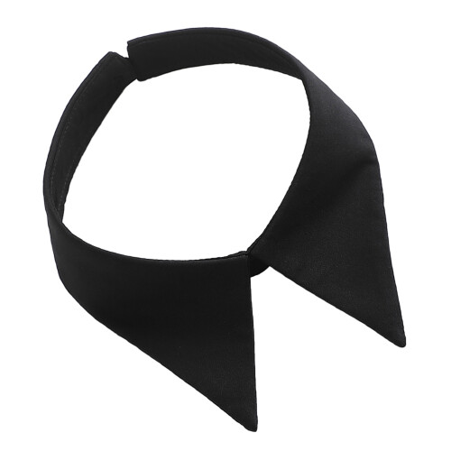 2Pcs Black Durable Chiffon Detachable Fake Dickey Collar for Sweaters 1